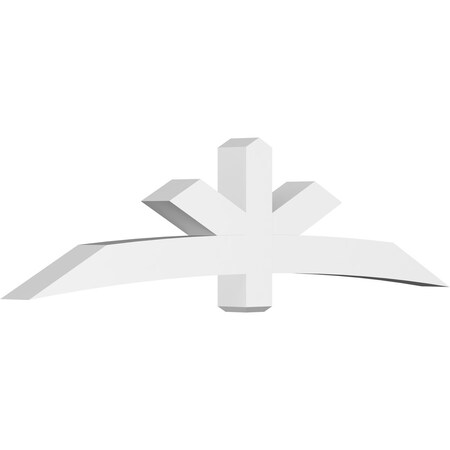 Ekena Millwork Alberta Architectural Grade PVC Gable Bracket, 96"W x 24"H x 6"D x 6"F, 6/12 Pitch GBP096X24X0606ALB00